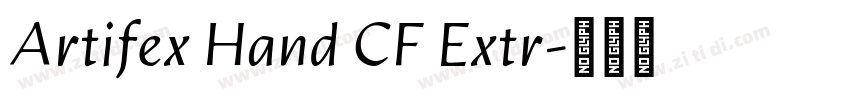 Artifex Hand CF Extr字体转换